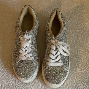 Betsey Johnson Sidney sparkle tennis shoes